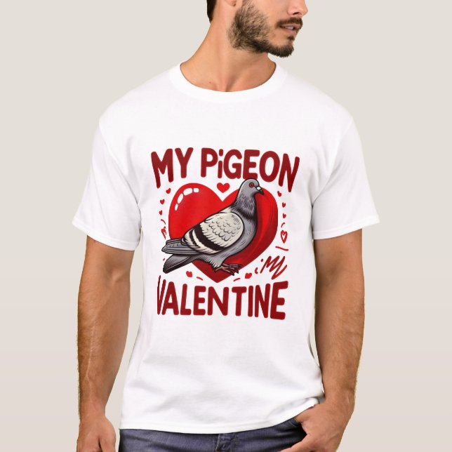 Camiseta Amor pichón - Mi San Valentín es un amigo afectuos (Anverso)