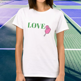 Camiseta AMOR Pickleball / Verde AMOR con Pelota de Paleta 
