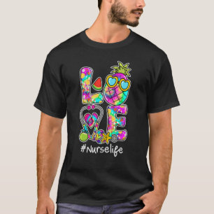 Camiseta Amor Piña Estetioscopio Tejido Enfermedad de la En