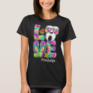 Camiseta Amor Piña Estetoscopio Tye Dye Dental Life Suma