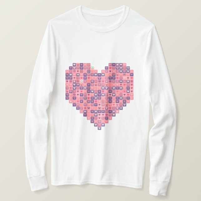 Camiseta Amor Pixelado (Anverso del diseño)