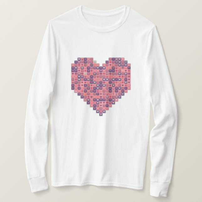 Camiseta Amor Pixelado (Anverso del diseño)