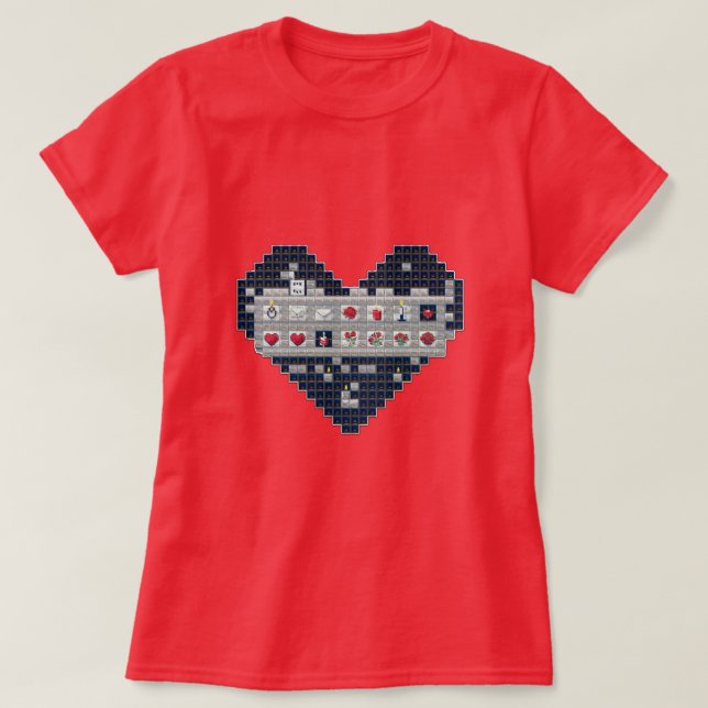 Camiseta Amor Pixelado (Diseño del anverso)