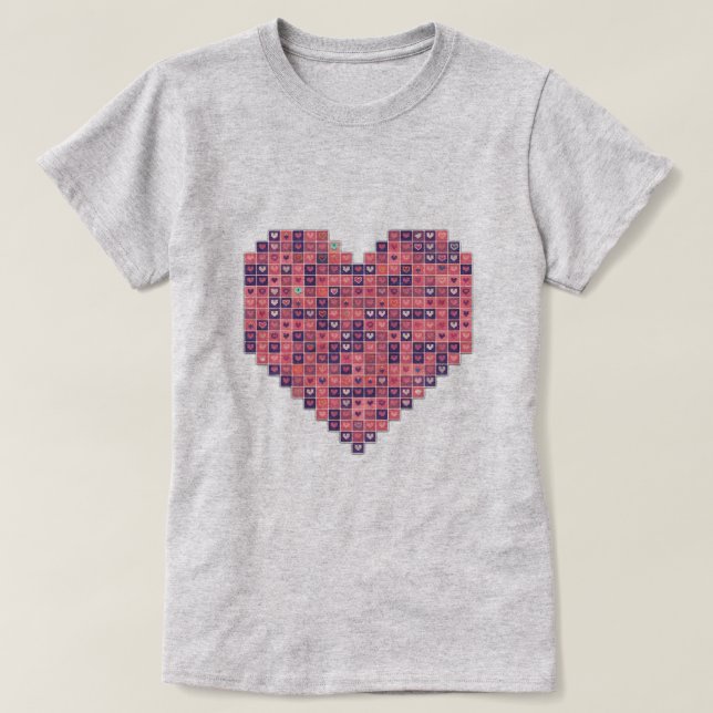 Camiseta Amor Pixelado (Diseño del anverso)