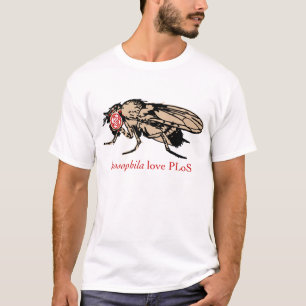 Camiseta Amor PLoS de la Drosophila