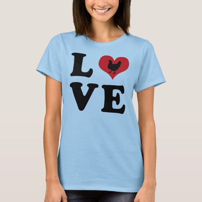Camiseta AMOR - Pollos (Anverso)