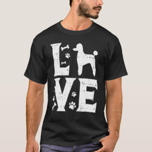 Camiseta Amor Poodle Estándar Ministra Juguete Mascota Perd