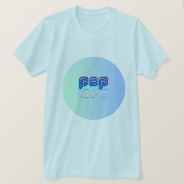 Camiseta Amor pop (Anverso del diseño)