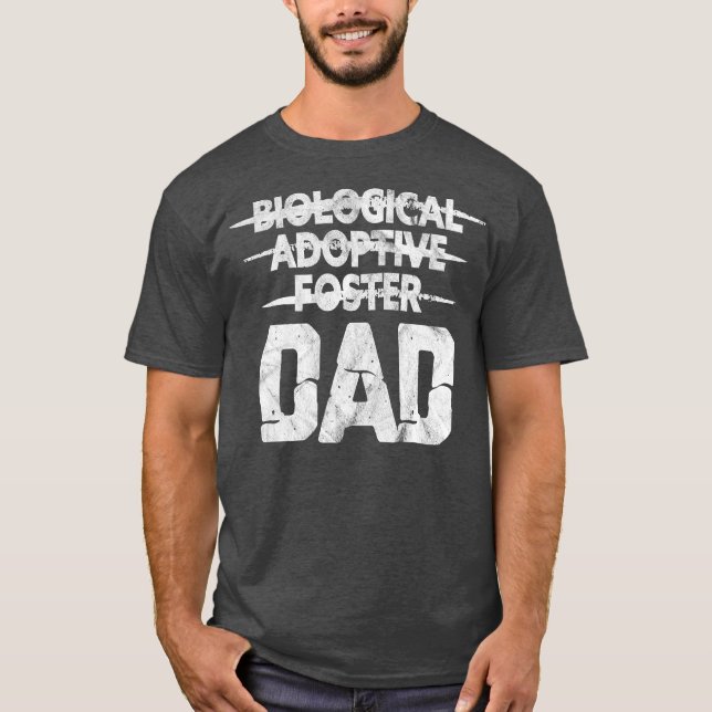 Camiseta Amor por adopción de padre adoptivo biológico para (Anverso)