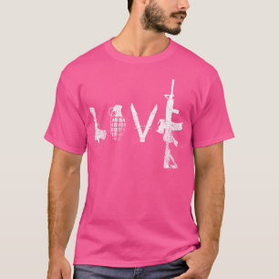 Camiseta Amor por Armas Lanzagranadas de Pistola Ar15