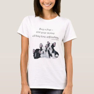 Camiseta Amor por Bulldog Francés sin titubear