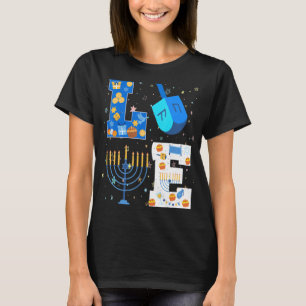 Camiseta Amor por Chanukah Hanukkah Menorah Judío 1