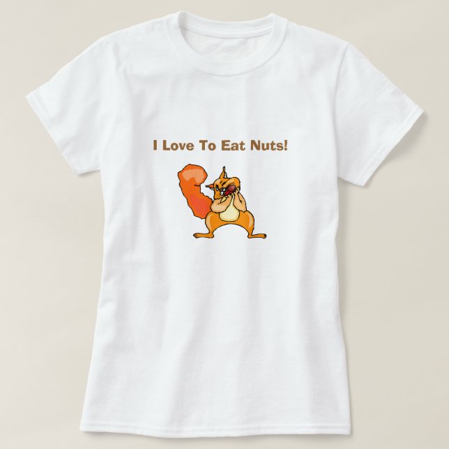 Camiseta Amor Por Comer Nueces Humor Divertido Chiste Silen (Diseño del anverso)