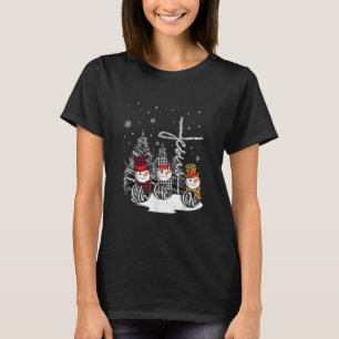 Camiseta Amor por Dios Jesús Faith Hope Love Snowman