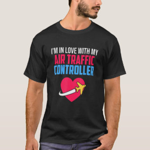 Camiseta Amor por el avión de aviación del controlador de t