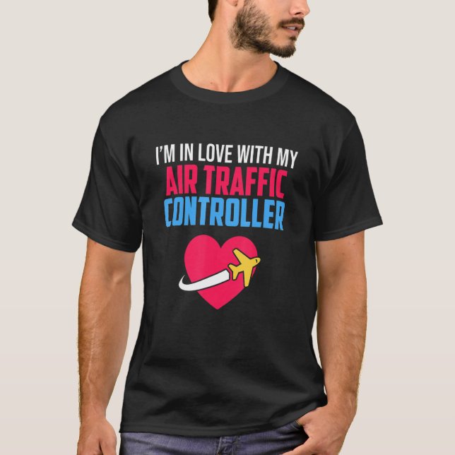 Camiseta Amor por el avión de aviación del controlador de t (Anverso)