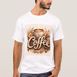 Camiseta Amor por el Café Floral