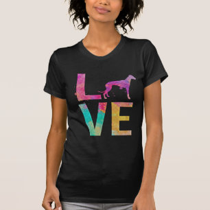 Camiseta Amor por Galgos Bordado Falso