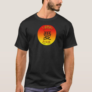 Camiseta Amor por Japón con amor escrito en Ch tradicional