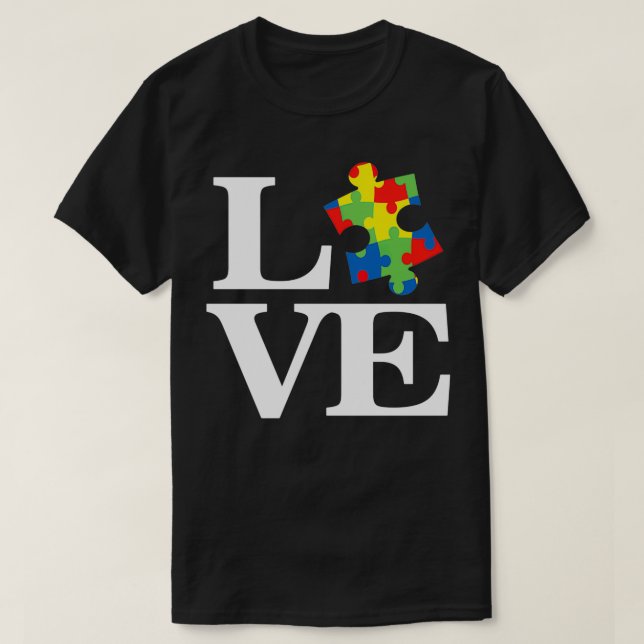 Camiseta Amor por la conciencia del autismo (Diseño del anverso)