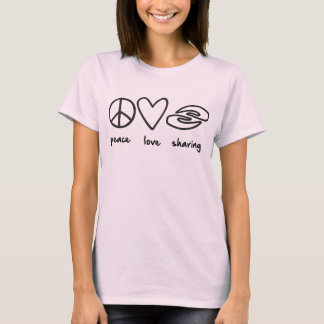 Camiseta Amor por la paz Compartir el té de los hombres