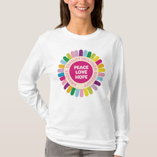Camiseta Amor por la Paz Igualdad Inclusión Esperanza Diver