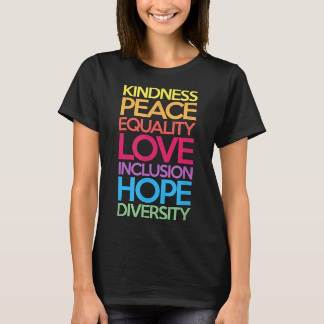 Camiseta Amor por la Paz Igualdad Inclusión Esperanza Diver (Anverso)