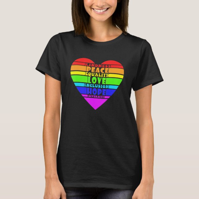 Camiseta Amor por la Paz Igualdad Inclusión Esperanza Diver (Anverso)