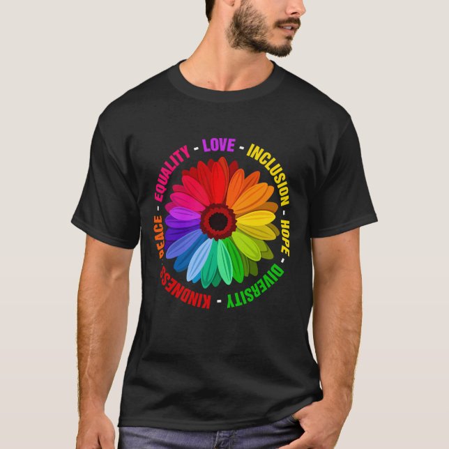 Camiseta Amor por la Paz Igualdad Inclusión Esperanza Diver (Anverso)