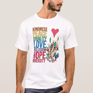 Camiseta Amor por la Paz Igualdad Inclusión Esperanza Diver