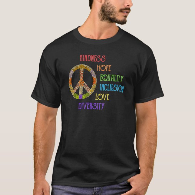 Camiseta Amor por la Paz Igualdad Inclusión Esperanza Diver (Anverso)