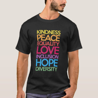 Camiseta Amor por la Paz Igualdad Inclusión Esperanza Diver