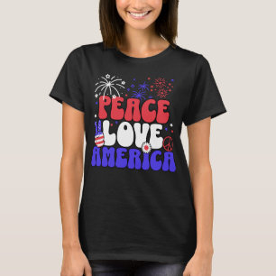 Camiseta Amor por la paz retro y América