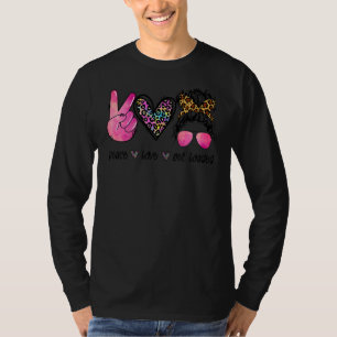Camiseta Amor por la paz, súbete al leopardo desordenado Bu
