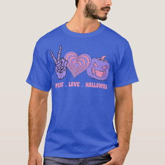 Camiseta Amor por la Paz Y Calabaza Corazón De Mano De Paz 