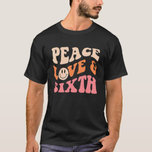 Camiseta Amor Por La Paz Y Cita Del Sexto Grado Del Profeso