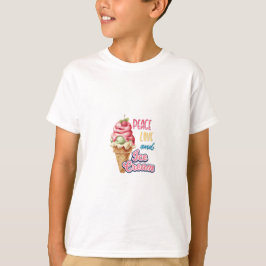 Camiseta amor por la paz y helado