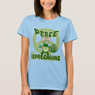 Camiseta ¡Amor por la paz y Leprechauns!
