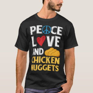 Camiseta Amor Por La Paz Y Nuggets De Pollo Signo De Paz Co