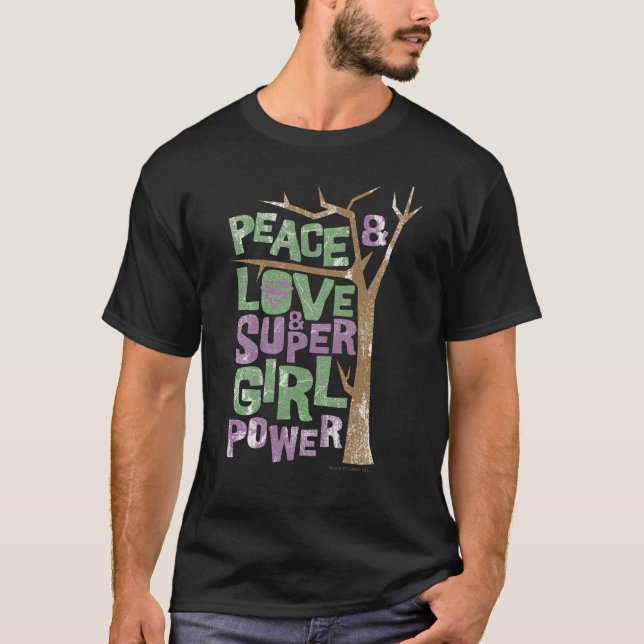 Camiseta Amor por la paz y poder de superchica (Anverso)