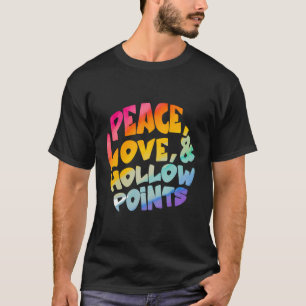 Camiseta Amor Por La Paz Y Puntos Hollow