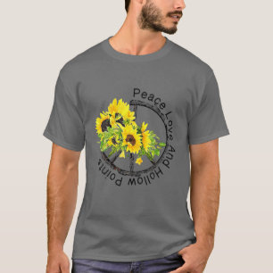 Camiseta Amor Por La Paz Y Puntos Hollow