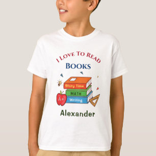 Camiseta Amor Por Leer Libros Lector Leer Personalizar