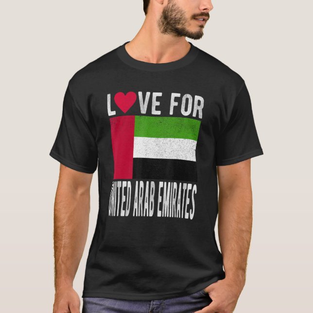 Camiseta Amor por los Emiratos Árabes Unidos (Anverso)
