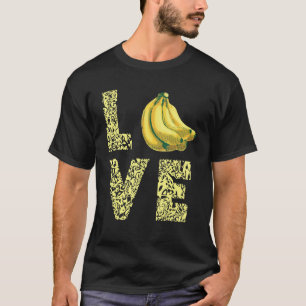 Camiseta Amor por plátano leopardo vegetarianos comida vega