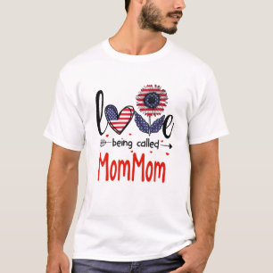 Camiseta Amor Por Ser Llamada Mamá Bandera Americana Patrió