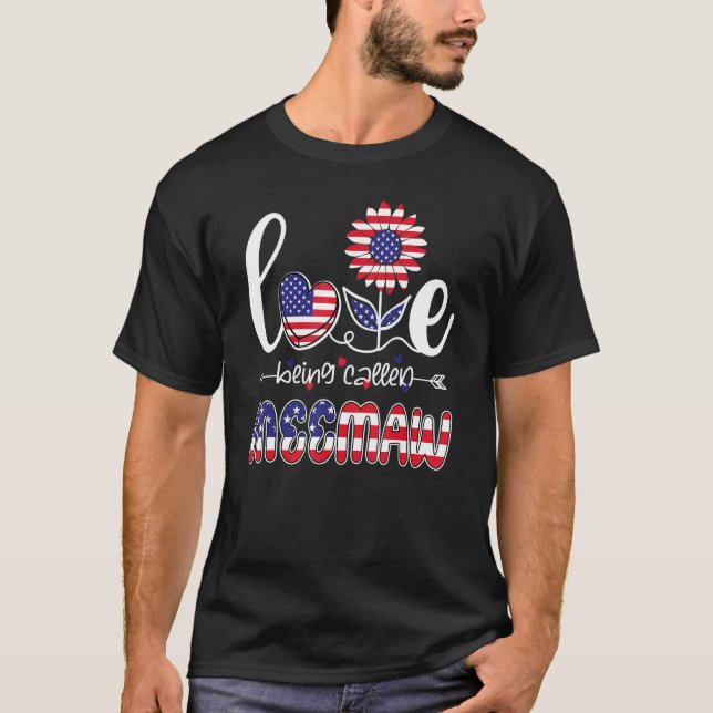 Camiseta Amor Por Ser Llamado Meemaw Sunflower American 40 (Anverso)