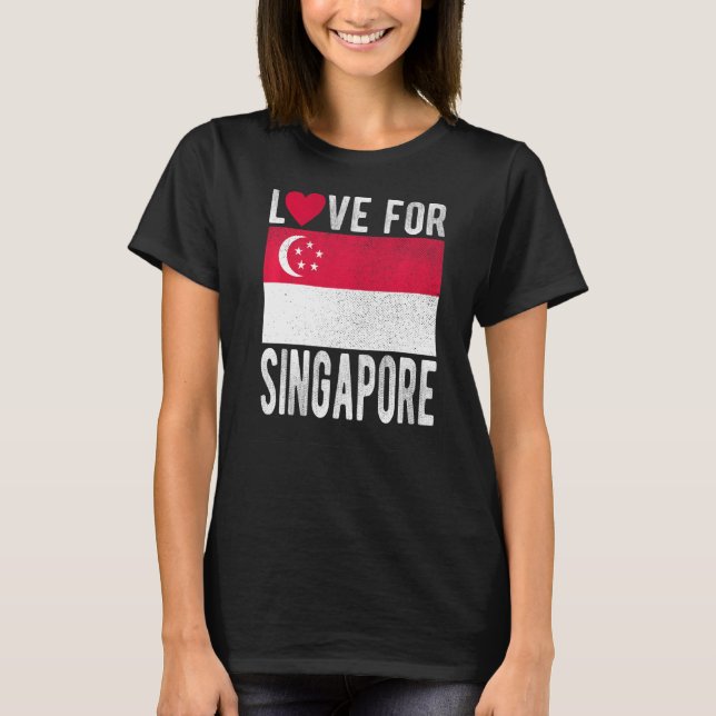 Camiseta Amor por Singapur Premium (Anverso)