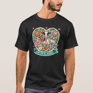 Camiseta Amor Por Todos Los Seres - Diseño Vegan