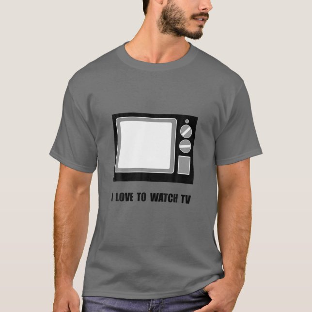 Camiseta Amor Por Ver La Televisión Graciosa (Anverso)